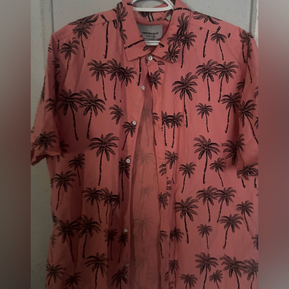 Paper Denim & Cloth Coral Shirt with Black Print